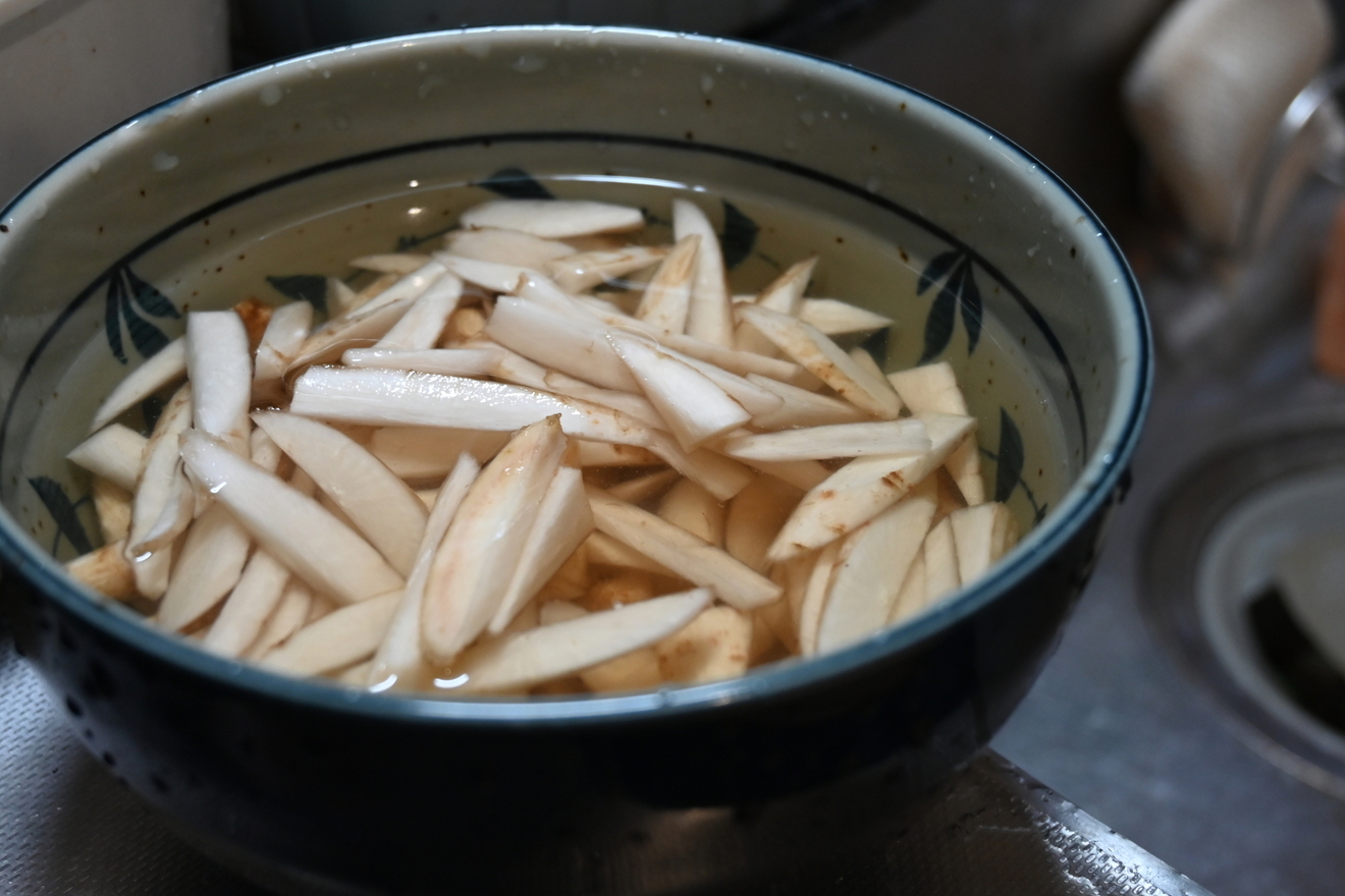ごぼう アク 抜き