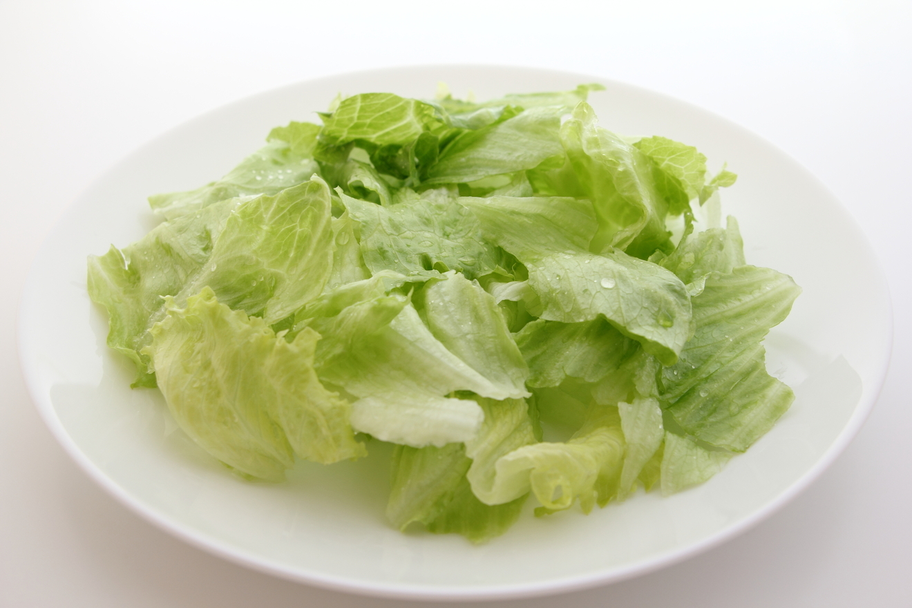 ちぎったレタスの画像