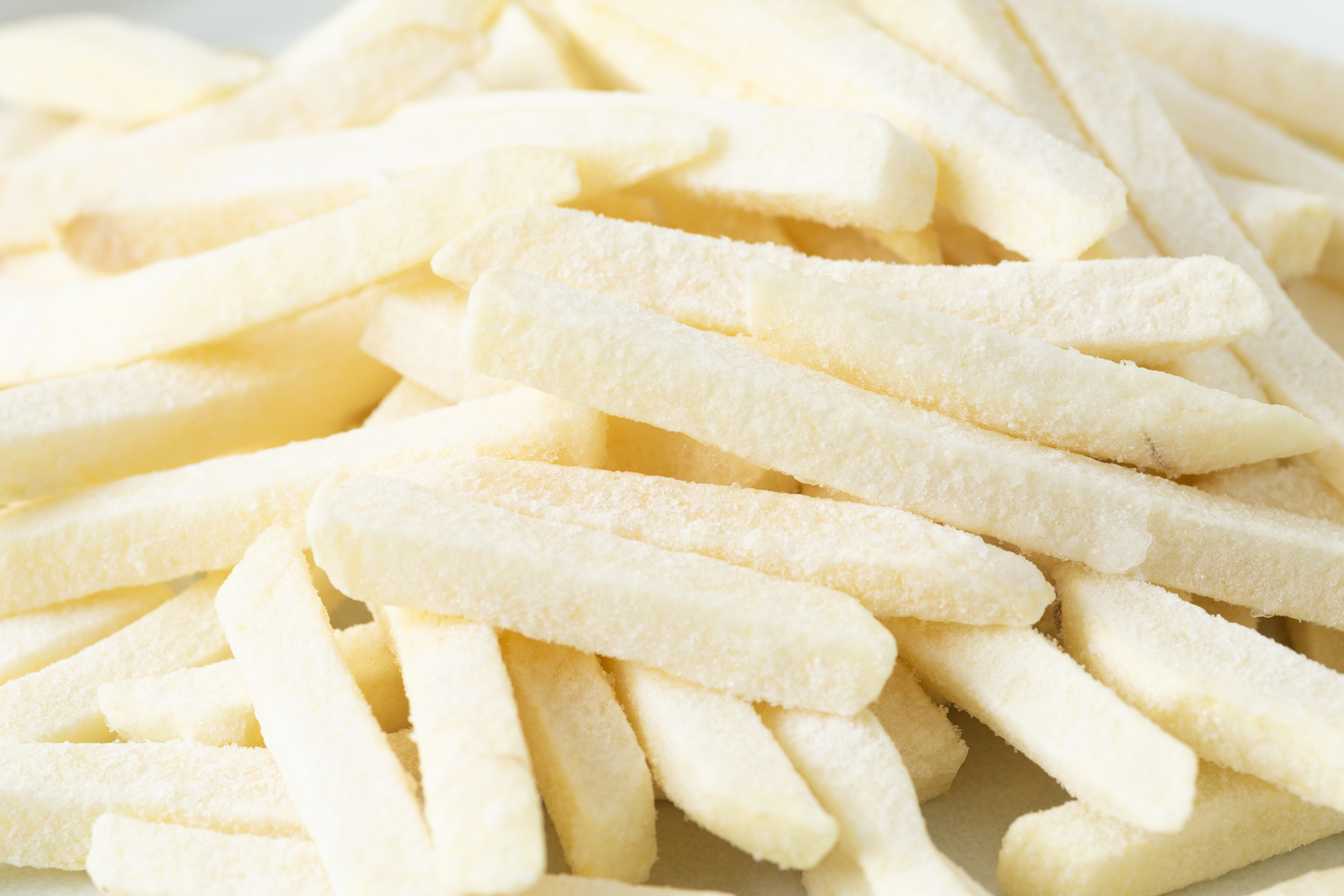 カットしたじゃがいもの画像