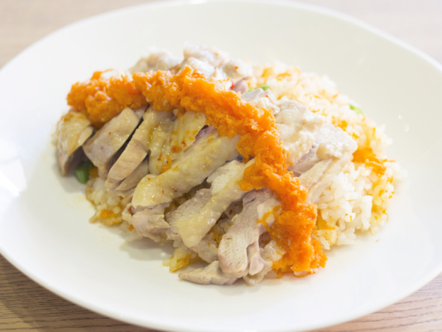 チキンライス　おろしにんじんソース