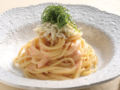 釜揚げしらすのたらこパスタ